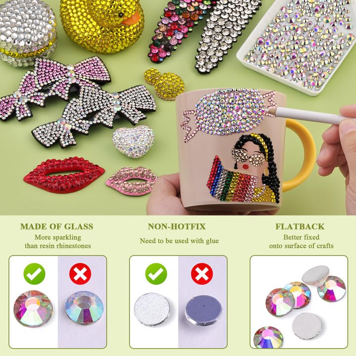 Strass en verre cristal AB appliqués sur un téléphone