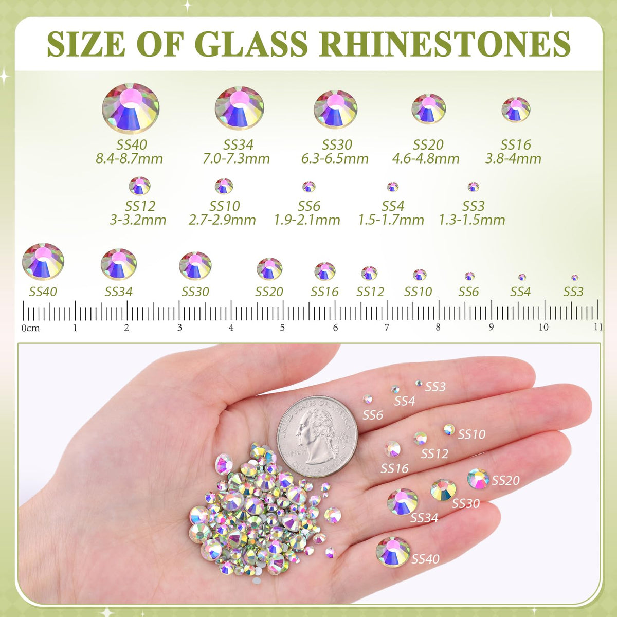 Strass en verre cristal AB utilisés sur une paire de chaussures