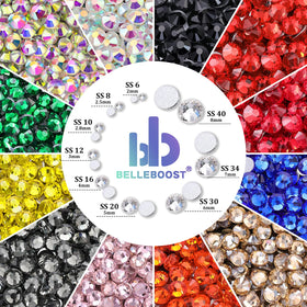 Strass en verre cristal Rouge clair BELLEBOOST sur des accessoires