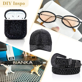 Strass en verre noir dans un projet de bricolage