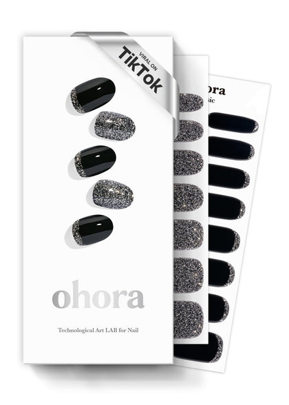Strips de vernis à ongles semi-cuits ohora N Party Night vue de face avec emballage