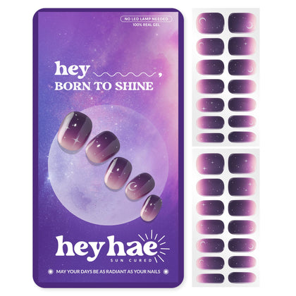 Strips de vernis en gel semi-curé heyhae en dégradé violet