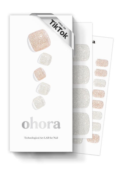 Strips de vernis en gel semi-curé ohora - modèle nude P Aura, vue de face
