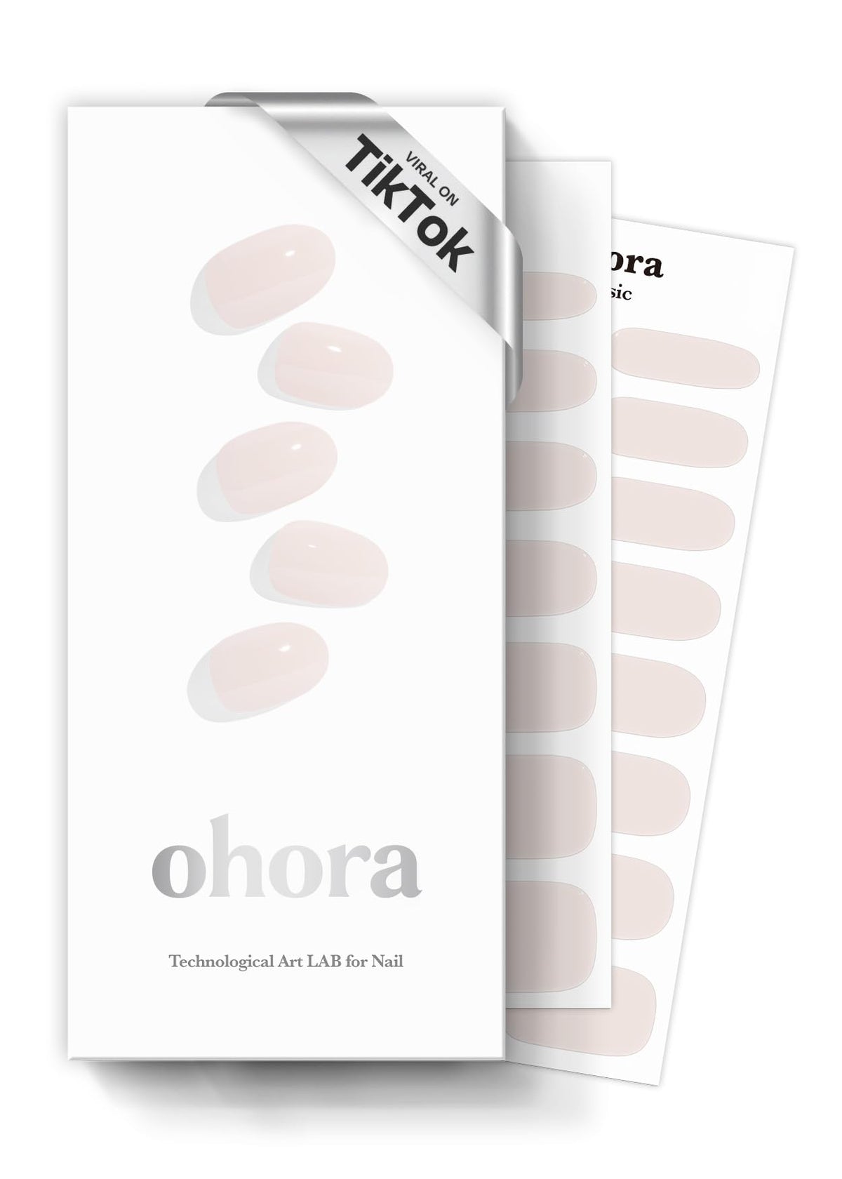 Strips de vernis en gel semi-curé ohora N Cream Light - vue de face