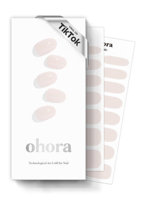 Strips de vernis en gel semi-curé ohora N Cream Light - vue de face