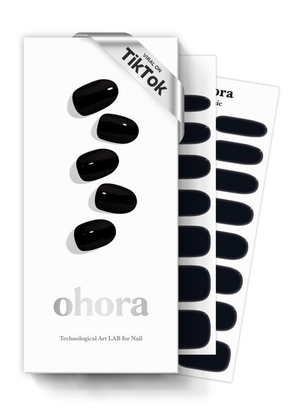 Strips de vernis semi-cuits ohora N Onyx avec emballage