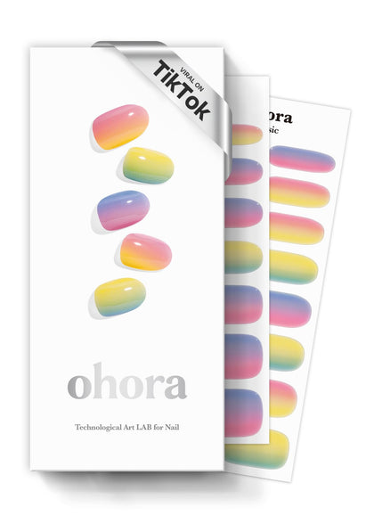 Strips de vernis semi-curé ohora jaune ombre vue de face