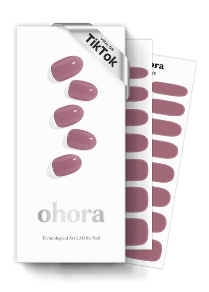 Strips de vernis semi-curé ohora N Bare Plum en boîte