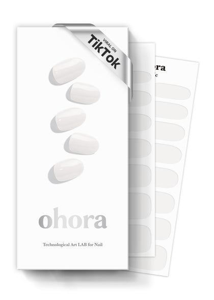 Strips de vernis semi-curé ohora N Clean White vue de face