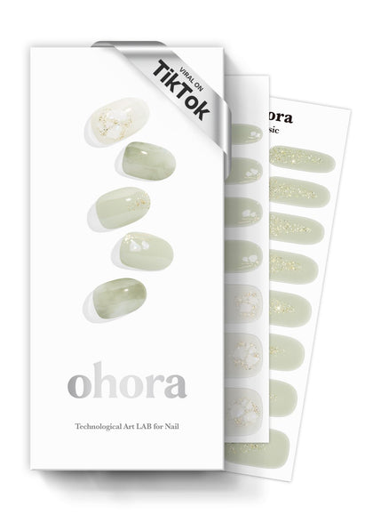 Strips de vernis semi-curé ohora N Thé Vert vue de face