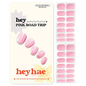 Strips en gel semi-curé heyhae rose avec rayures, présentation avant