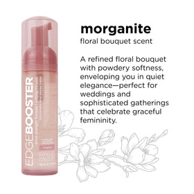 Style Factor Mousse Coiffante Extra Forte 2,5oz sur une coiffeuse avec accessoires de beauté