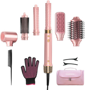 Styler Air StyleVibe 6-en-1 vue de face avec accessoires interchangeables
