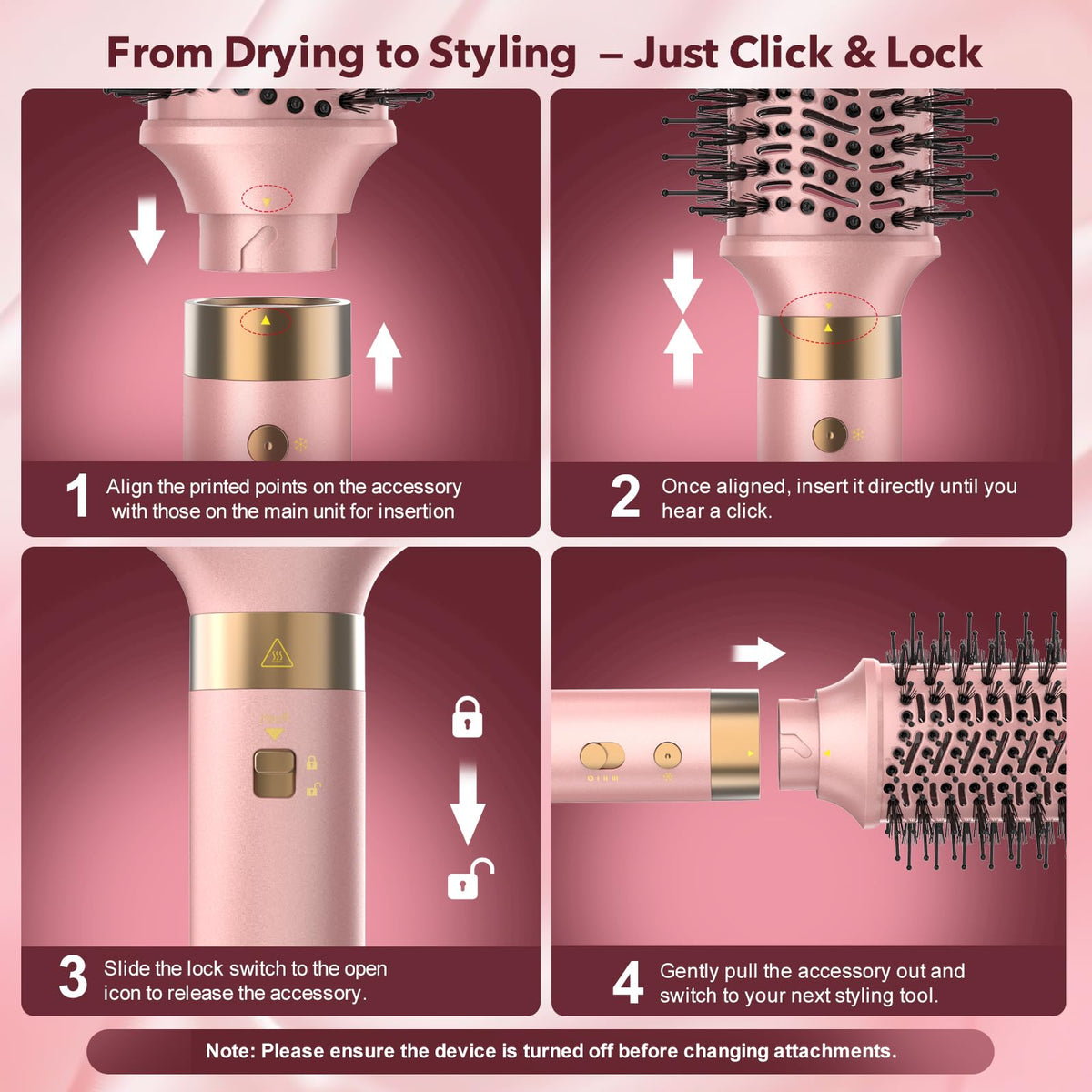 Styler Air StyleVibe posé sur une coiffeuse avec lumières