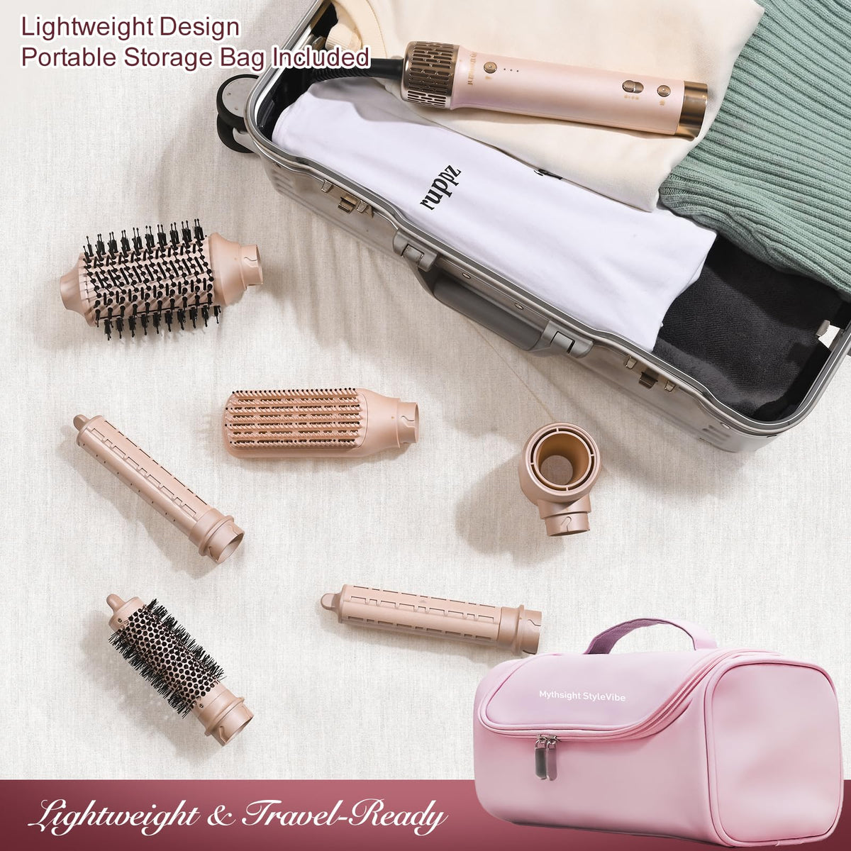 StyleVibe Styler 6-en-1 avec cheveux brillants et lisses après utilisation