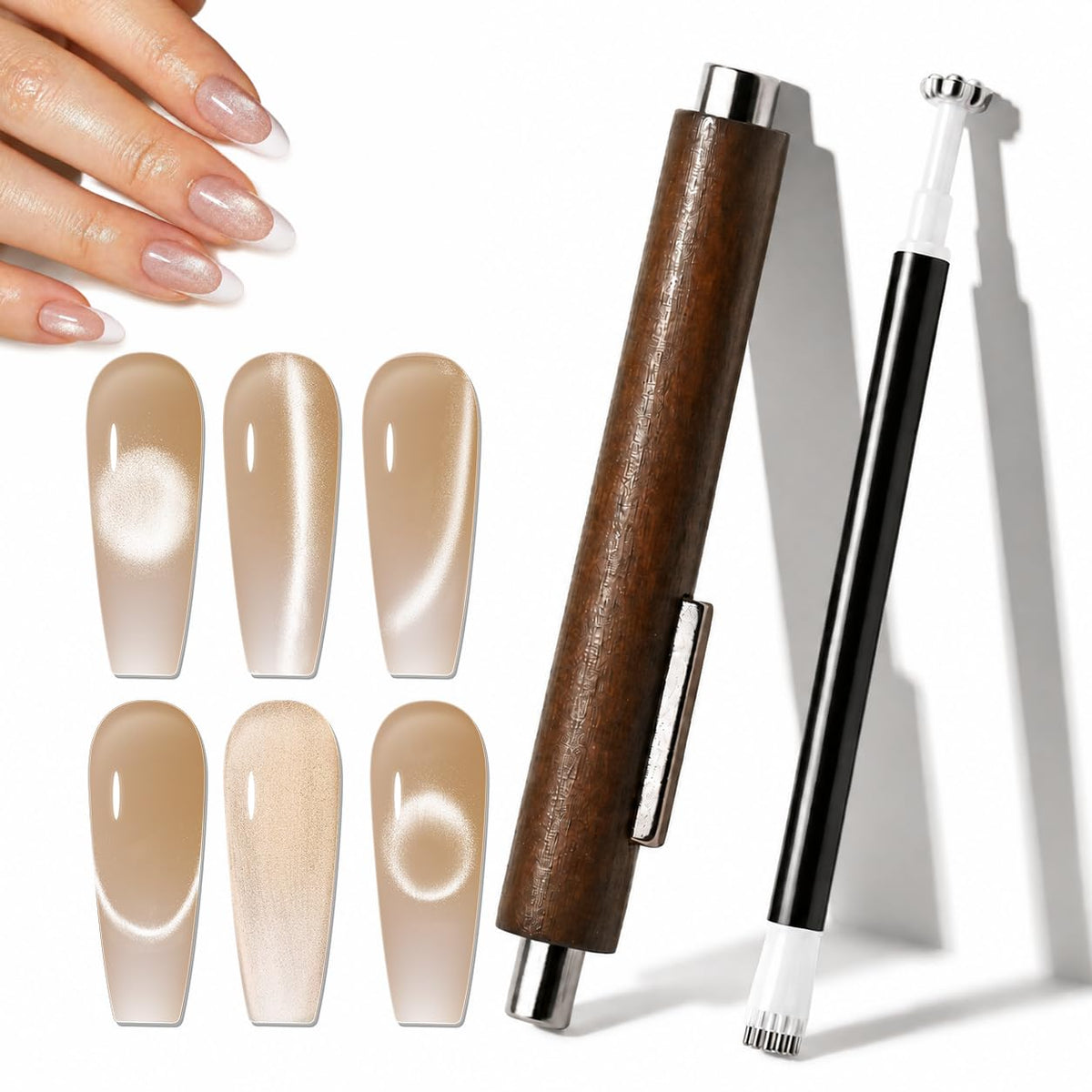 Stylo magnétique 3-en-1 modelones vue avant avec têtes magnétiques