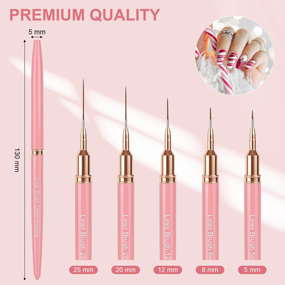 Stylos de nail art Artdone avec différentes tailles de têtes
