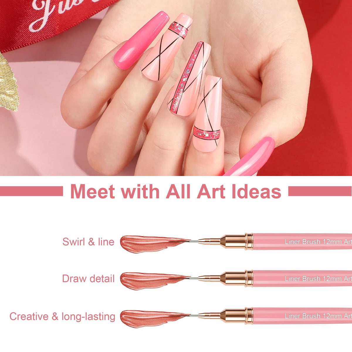 Stylos de nail art Artdone en utilisation sur des ongles