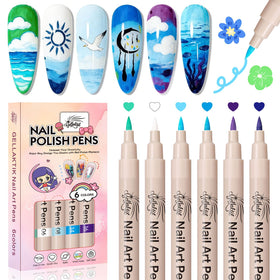 Stylos de nail art GELLAKTIK 6 couleurs avant