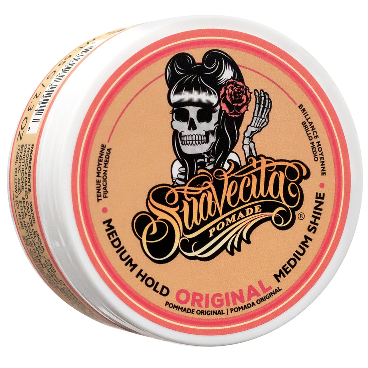 Suavecita Pomade 2,3 oz vue avant avec finition brillante