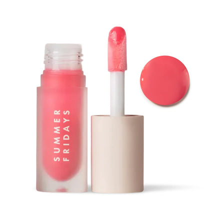 Summer Fridays Dream Lip Oil 0,15 Oz couleur Pink Cloud vue de face