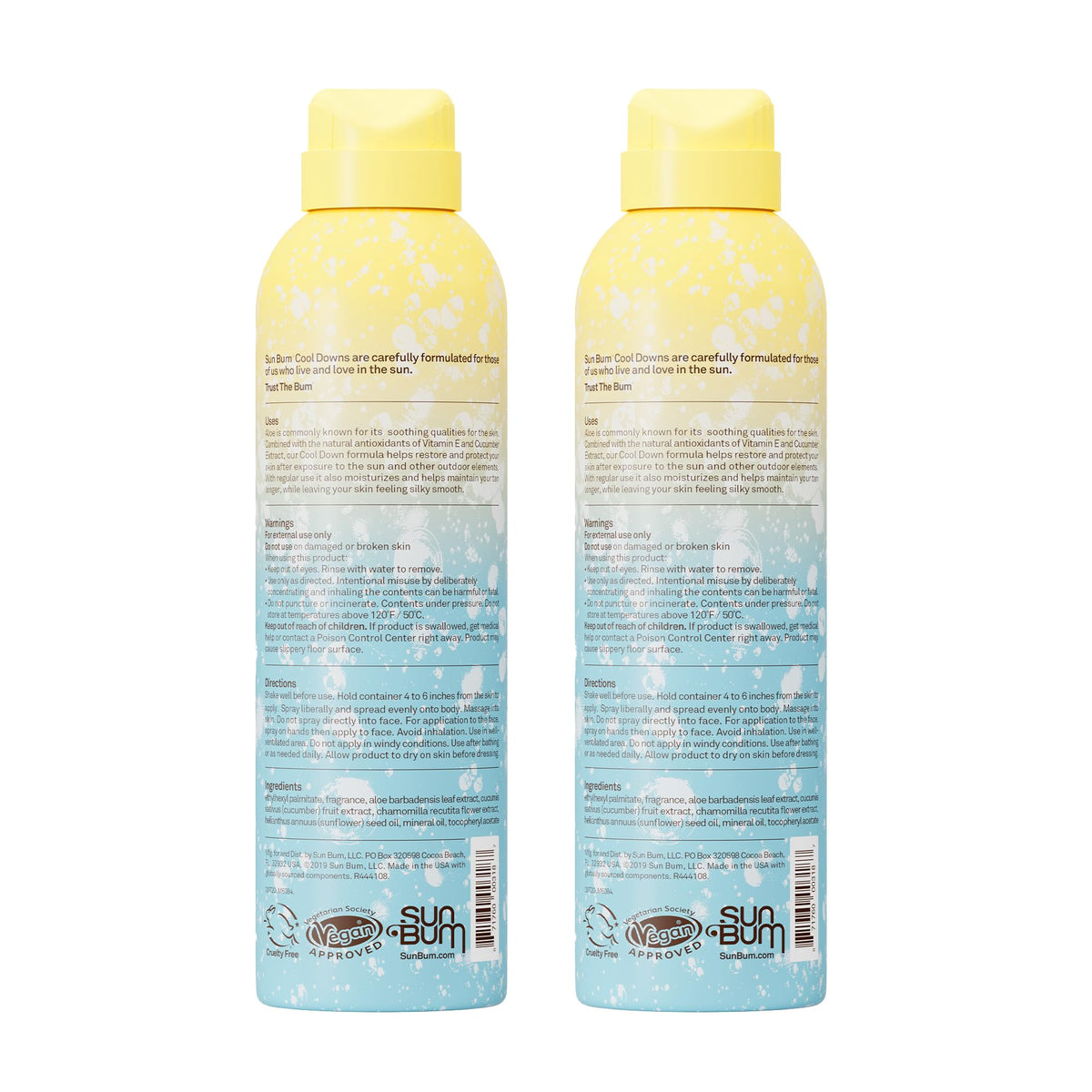 Sun Bum Cool Down Spray après-soleil bouteille vue latérale