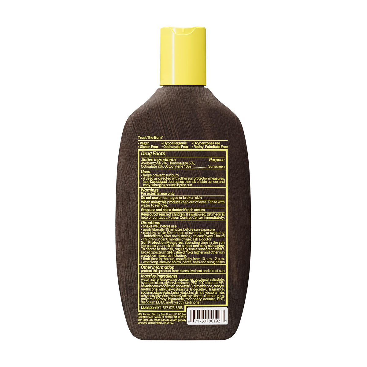 Sun Bum Lotion Solaire SPF 15 240 ml avec accessoires de plage