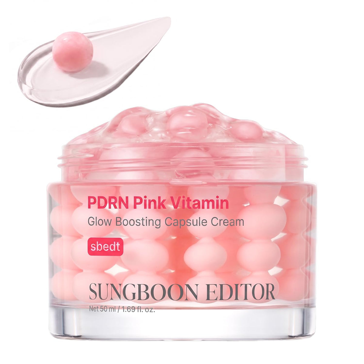 SUNGBOON EDITOR Crème Capsule PDRN 50ml vue de face avec emballage