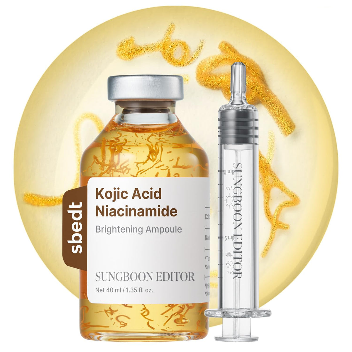 SUNGBOON EDITOR Sérum Kojic Acide 40ml vue avant avec texture soyeuse