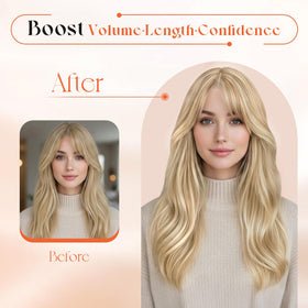 Sunny Hair Extensions Clip-in en Cheveux Humains Blonds avec échantillons de couleur