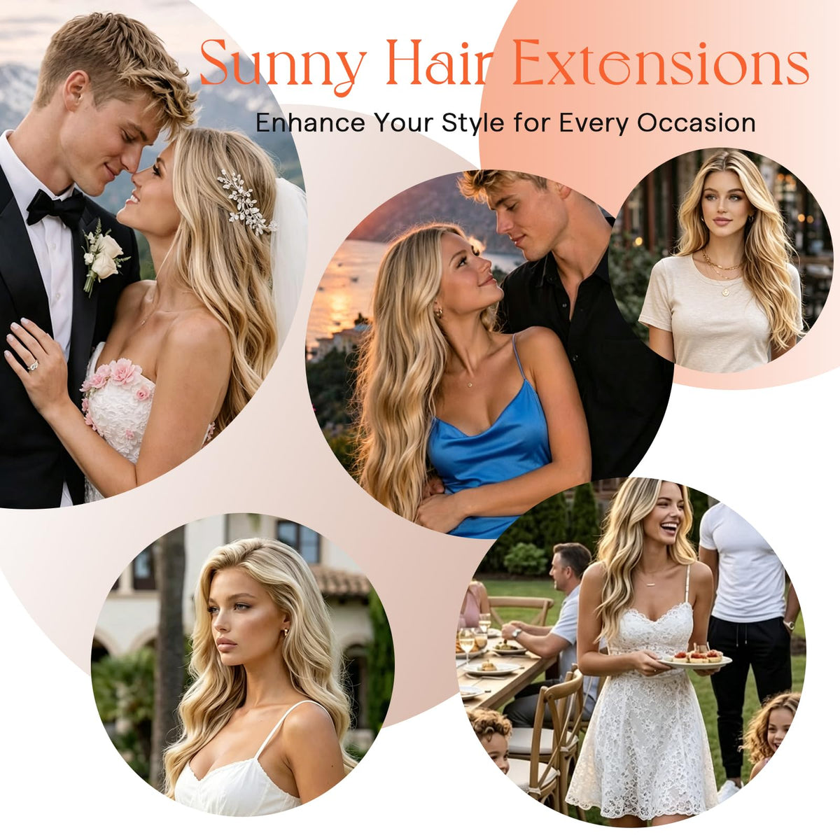 Sunny Hair Extensions Clip-in en Cheveux Humains Blonds sur mannequin