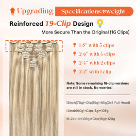 Sunny Hair Extensions Clip-in en Cheveux Humains Blonds vue arrière