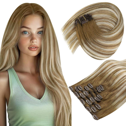 Sunny Hair Extensions Clip-in Ombre 7 pièces vue avant