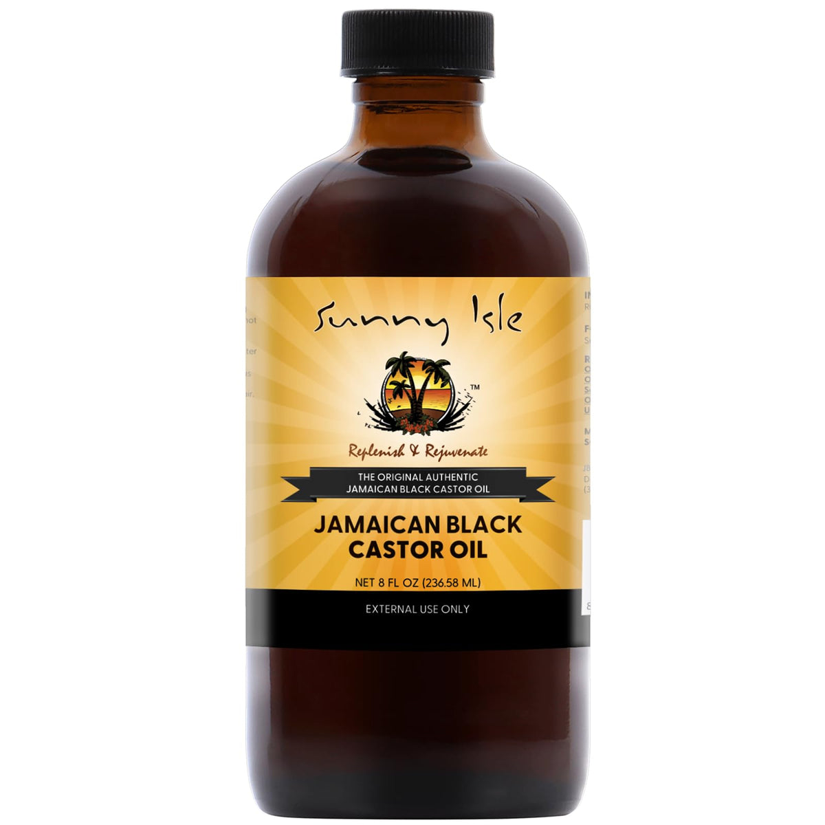 Sunny Isle Huile de Ricin Noir Jamaïcaine 400g vue de face