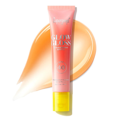 Supergoop! Glow Gloss SPF 40 baume à lèvres Framboise, vue de face