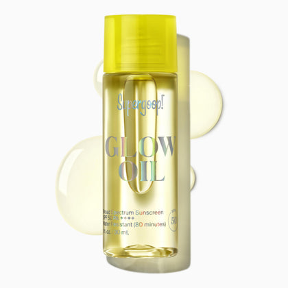 Supergoop! Glow Oil 30 ml vue avant avec flacon transparent