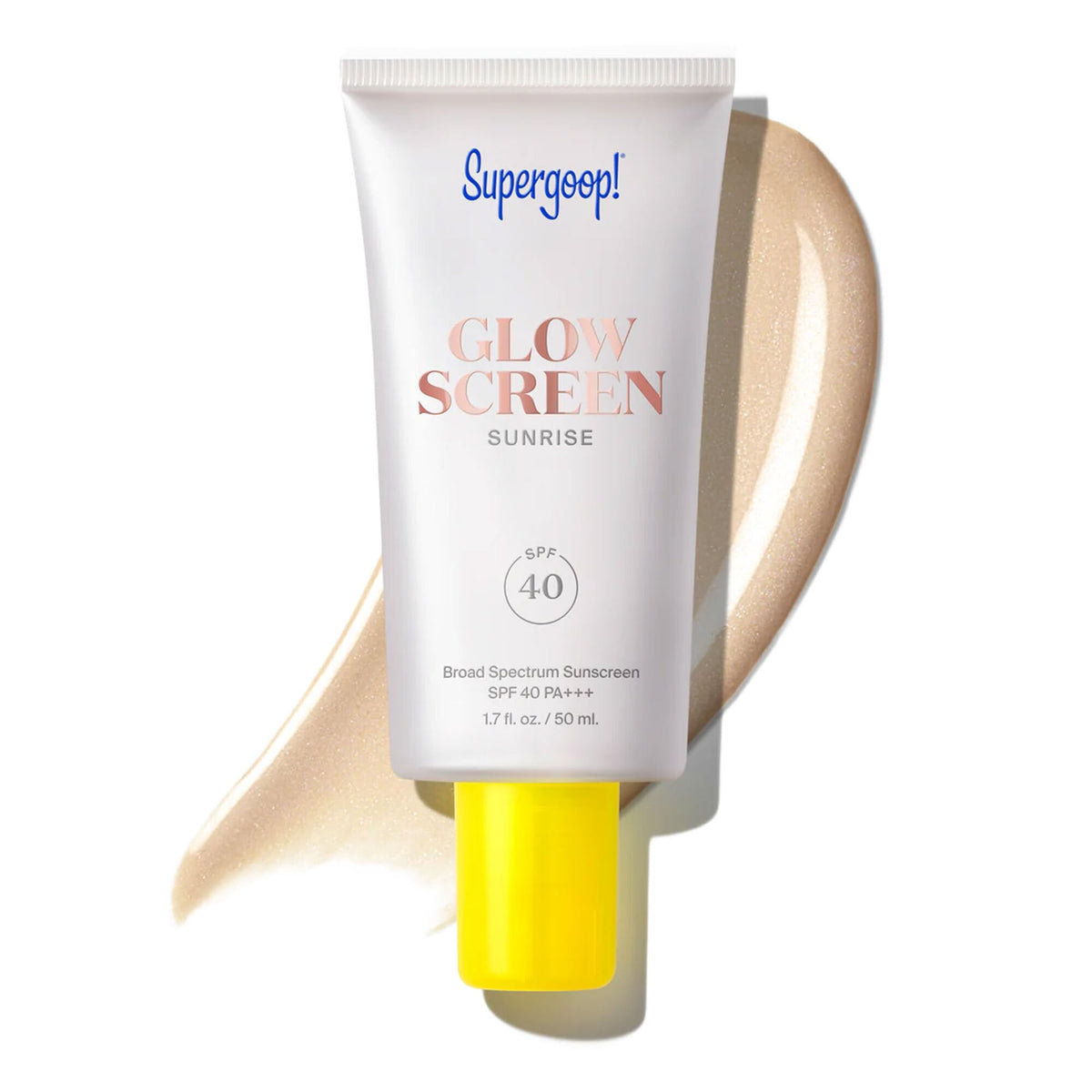 Supergoop! Glowscreen SPF 40 avant avec texture éclatante