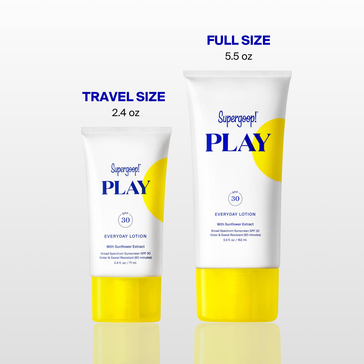 Supergoop! lotion SPF 30 appliquée sur le bras