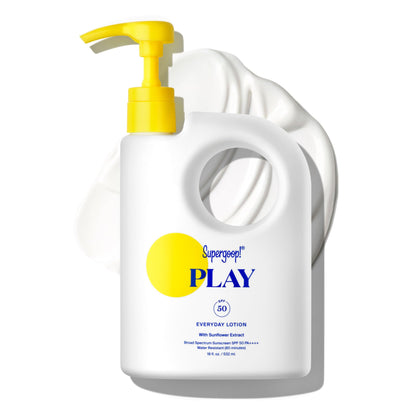 Supergoop! PLAY Everyday Lotion SPF 50 532ml avant avec texture légère