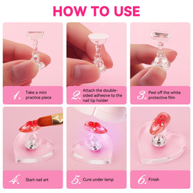 Support d'ongles en acrylique pour l'affichage et la pratique