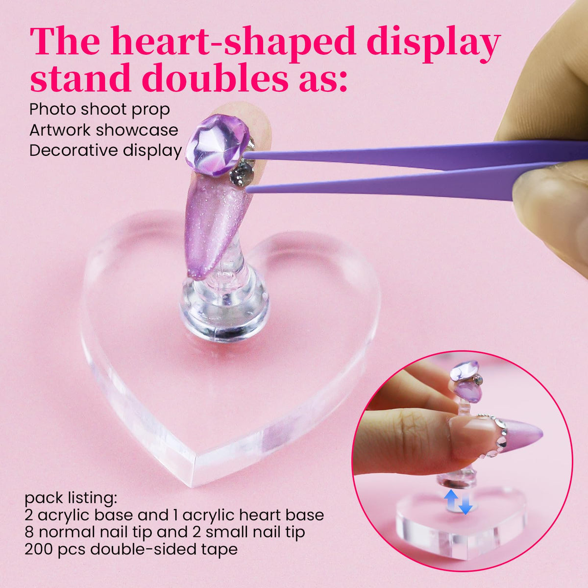 Support d'ongles ESUOHYM avec design compact