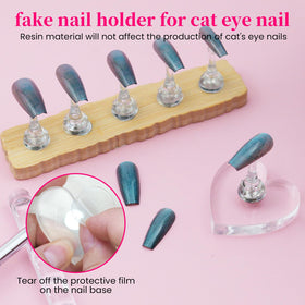 Support d'ongles ESUOHYM avec rubans adhésifs en usage