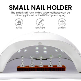 Support d'ongles ESUOHYM sur fond neutre avec décorations