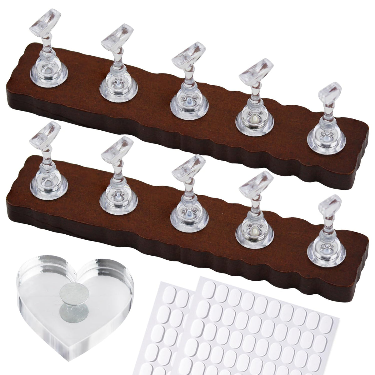 Support d'ongles magnétique ESUOHYM en bois avec porte-ongles