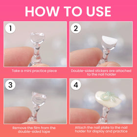 Support d'ongles placé sous une lampe UV pour séchage