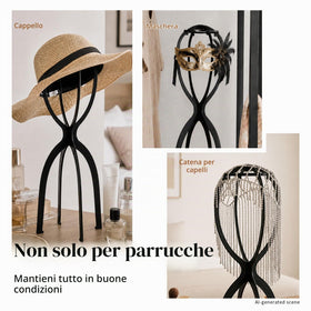 Support de perruque Dreamlover avec des chapeaux exposés