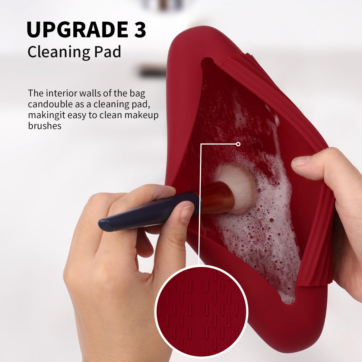Support de pinceaux AGIKET en silicone doux, vue latérale