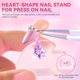Support en acrylique en forme de cœur pour vernis à ongles