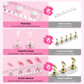 Support en forme de cœur pour peinture d'ongles avec design attractif