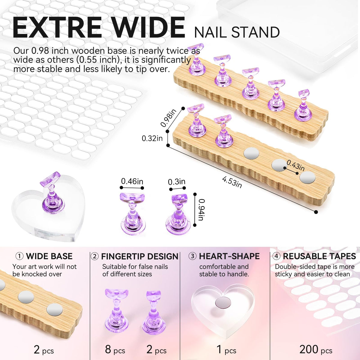 Support pour ongles avec design compact pour lampe UV